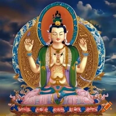  Bodhisattva Avalokiteshvara: Uma Jornada Espiritual em 12 Tons de Azul